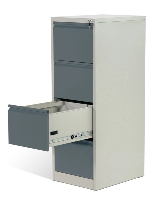 4 Drawer Steel Filing Cabinet with Central Locking Mechanism for A4/FC Size Folders Office Metal File Drawer Cabinet Furniture
