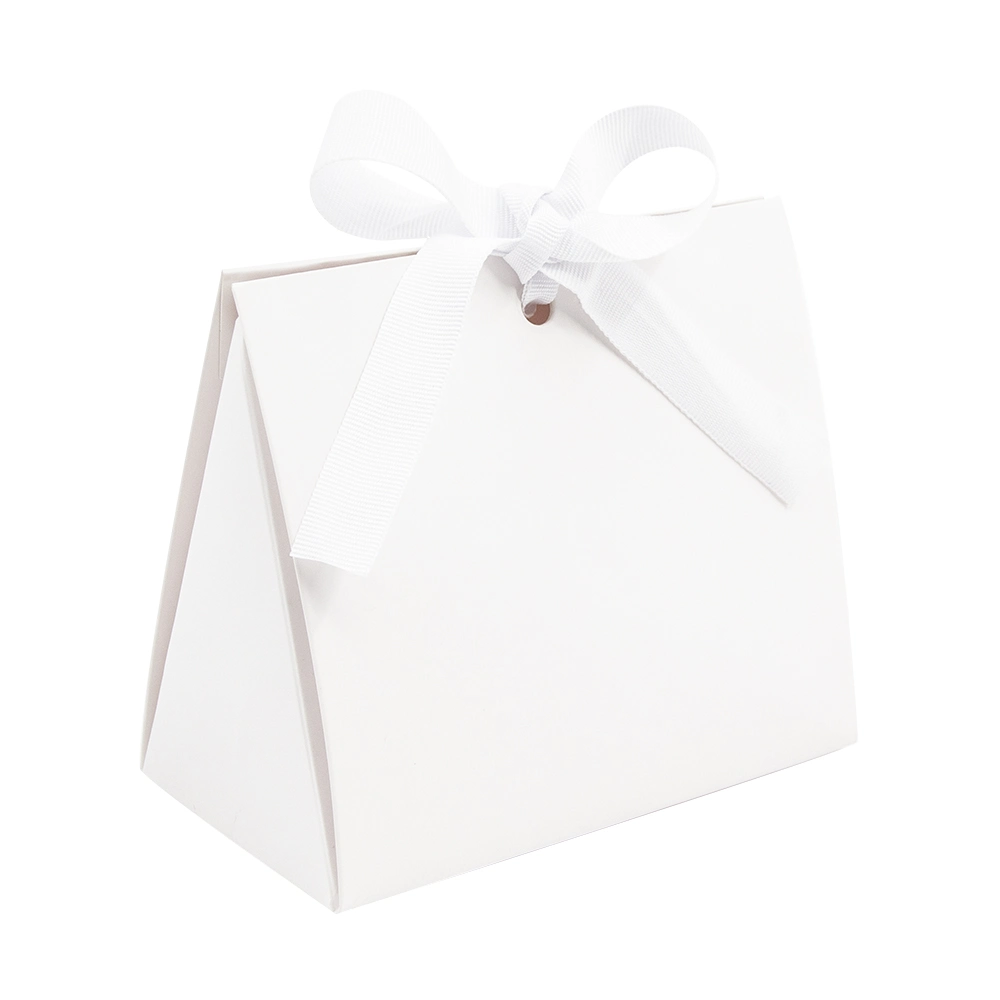 Custom Size Gold and White Color Glossy Lamination Paper Gift Packaging Bag for Sale