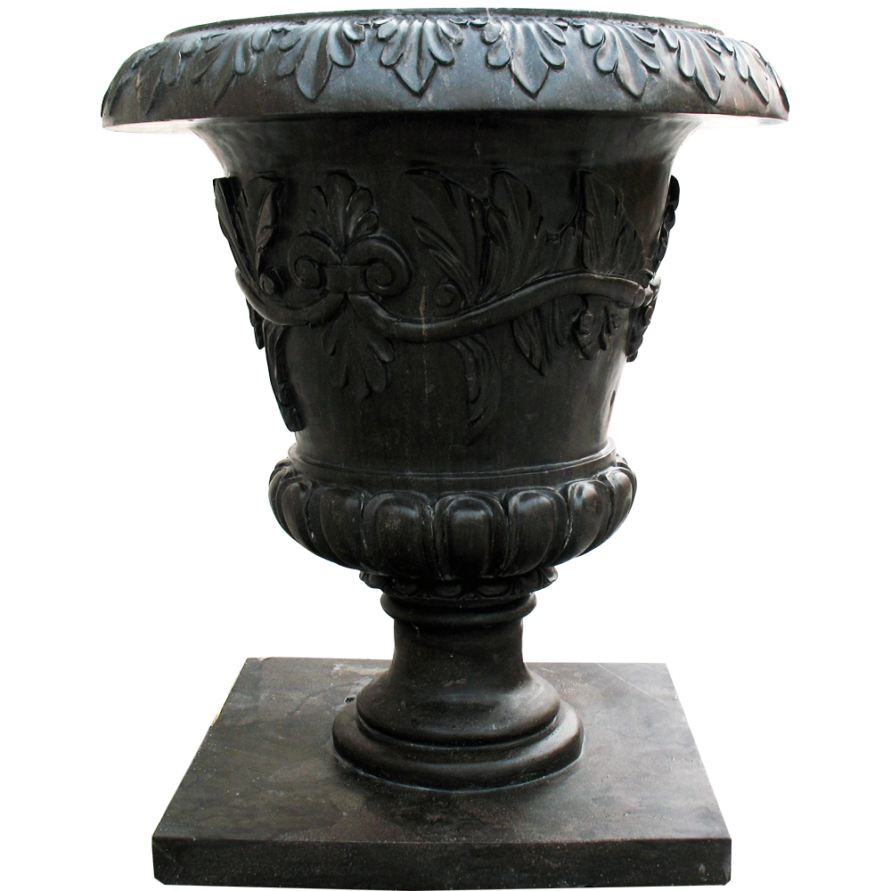 Natural Marble Stone Flower Pot Statue for Garden Decoration