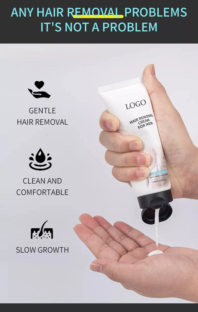 Private Label Hair Removal creme costas pernas e braços indolor Creme depilatório para homem