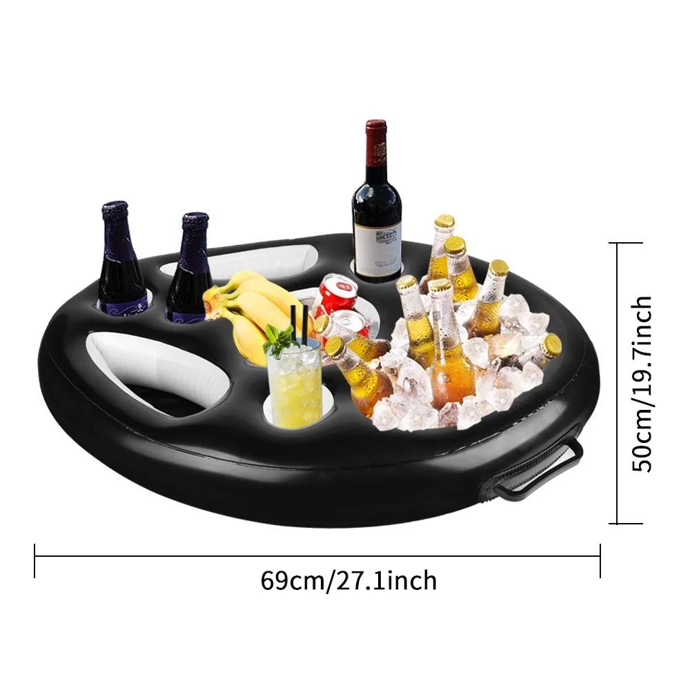 Inflatable Drink Holder Large Capacity Floating Holder Water Fun Decorations for Outdoor Summer Swimming Beach Pool Party Bl22050