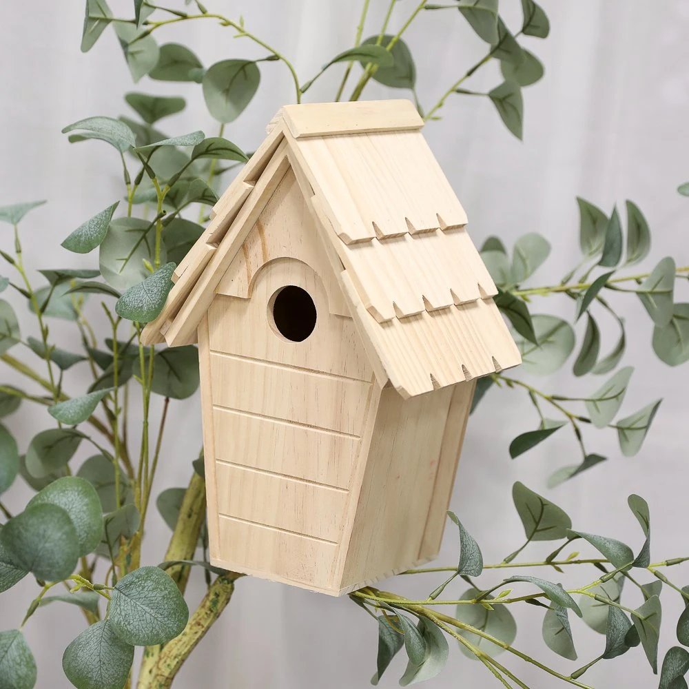 Outdoor Indoor Garten Wand Montiert Hängeheim Natürliche Massivholz Bird House