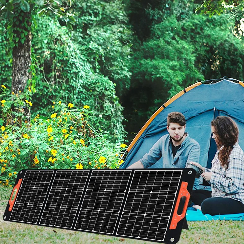 Fábrica directamente suministro de pequeños pliegues al aire libre portátil Panel para Camping 120W Foldable Paneles Solares plegable