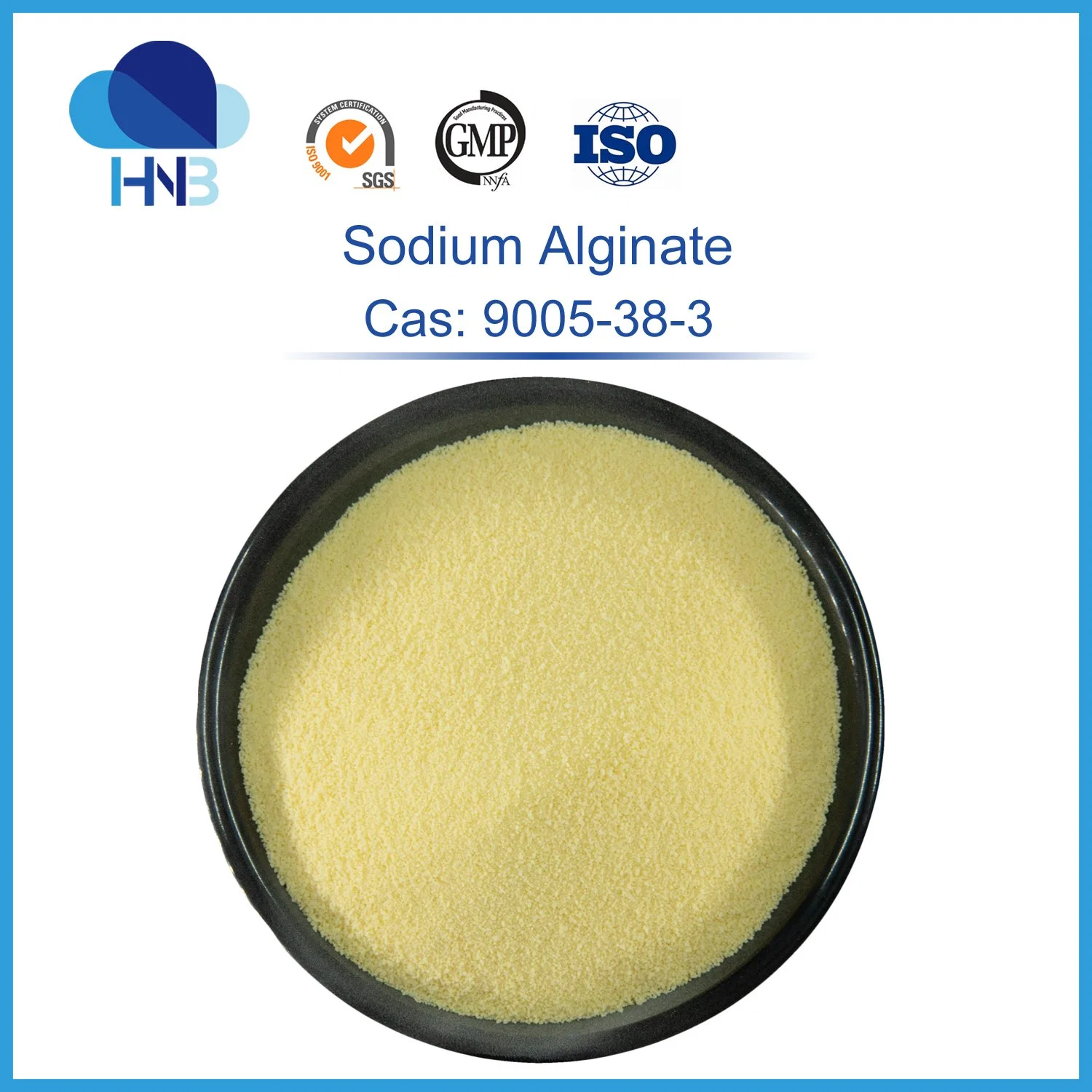 Food Grade espesante CAS 9005-38-3 El alginato de sodio en polvo