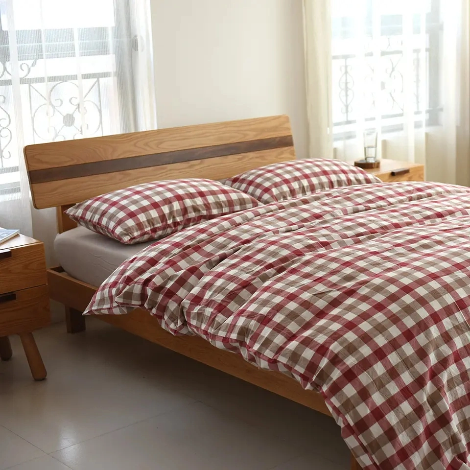 Folha de cama de 6 peças folhas de aterramento plano cortinas e ultrasónico Conjunto de roupa de cama com cortina em microfibra de impressão, 6 unidades