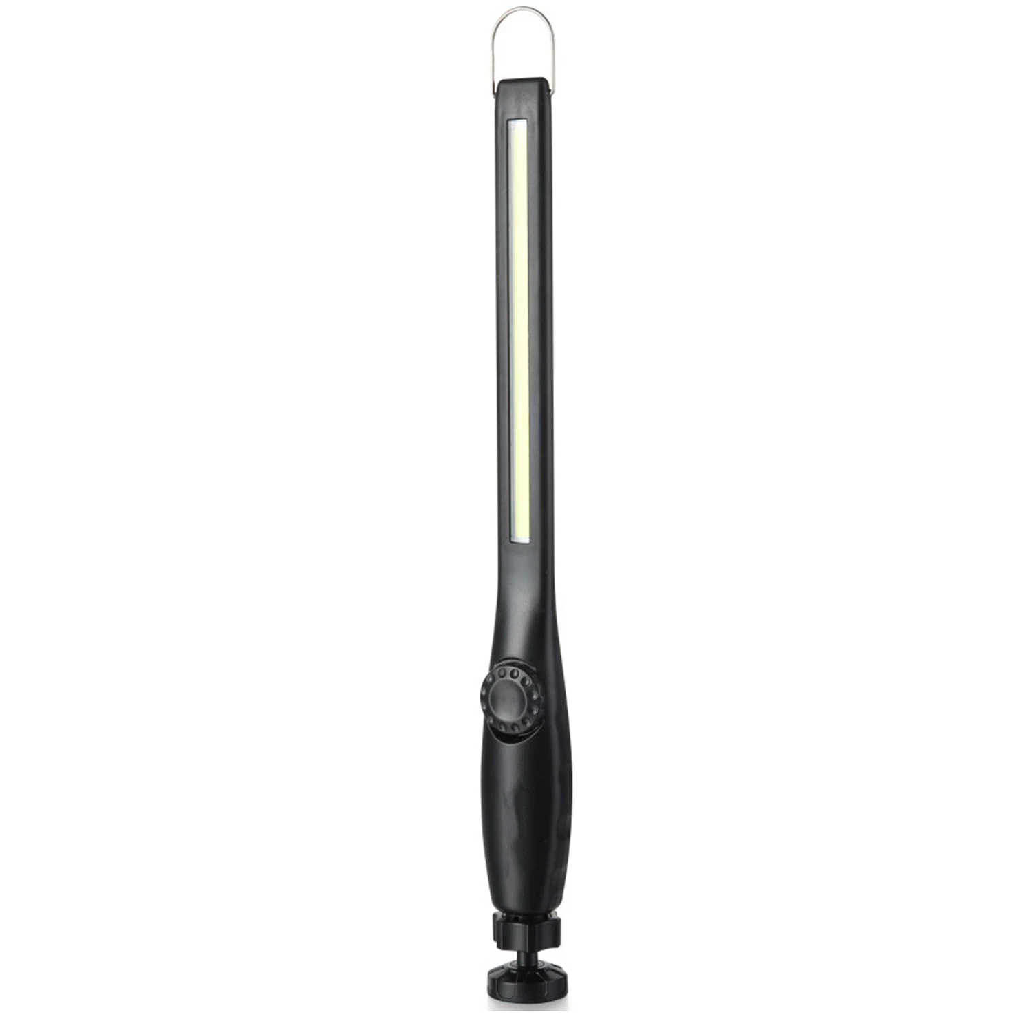 Lampe de travail LED rechargeable de 750 lumens avec une portée de 360 degrés et une base magnétique.