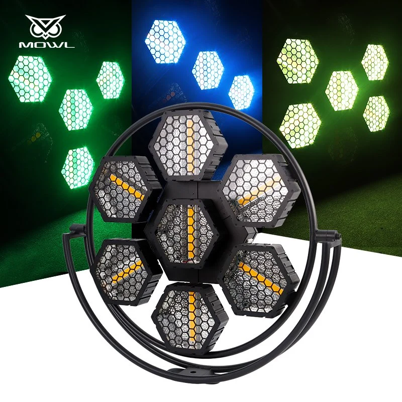 Шестиугольная ретро лампа Portman LED Mini 7PCS 100 Вт пиксельный свет Для DJ Disco KTV Bar Party Stage Effect Lights