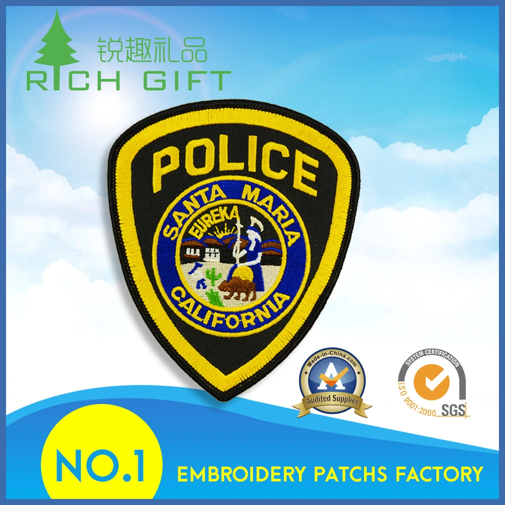 No Minimum Order Promotional Embroidery Patch Badges for Police