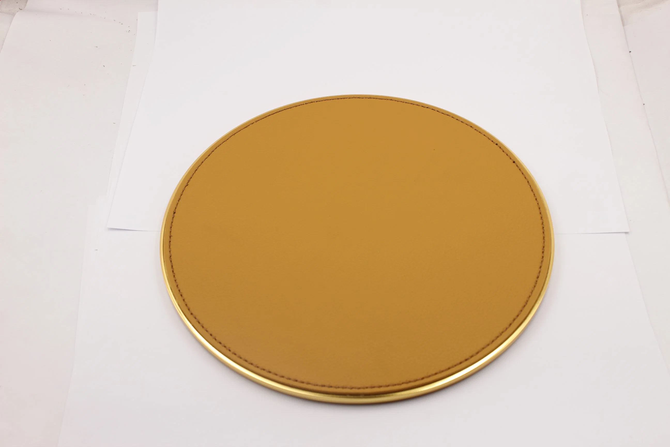 High End Metal Leather Coaster for Hotel KTV Bar Supply