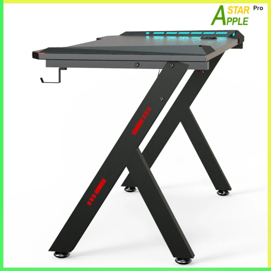 as-A2031r-1006 Wholesale Market Modern Wooden Computer LED Laptop Desk Wood Table Meeting Luxury Executive Game Home Beauty Bedroom Gaming Furniture