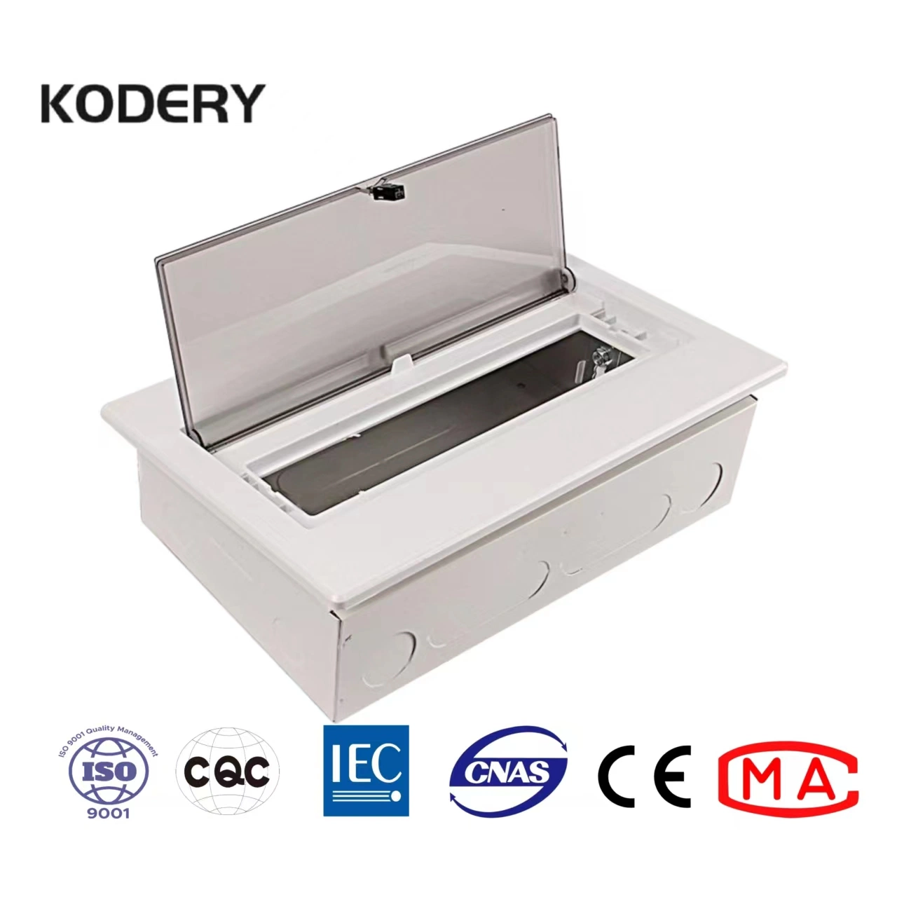 Metal Kodery Caja de distribución de iluminación de la caja de distribución completo de plástico