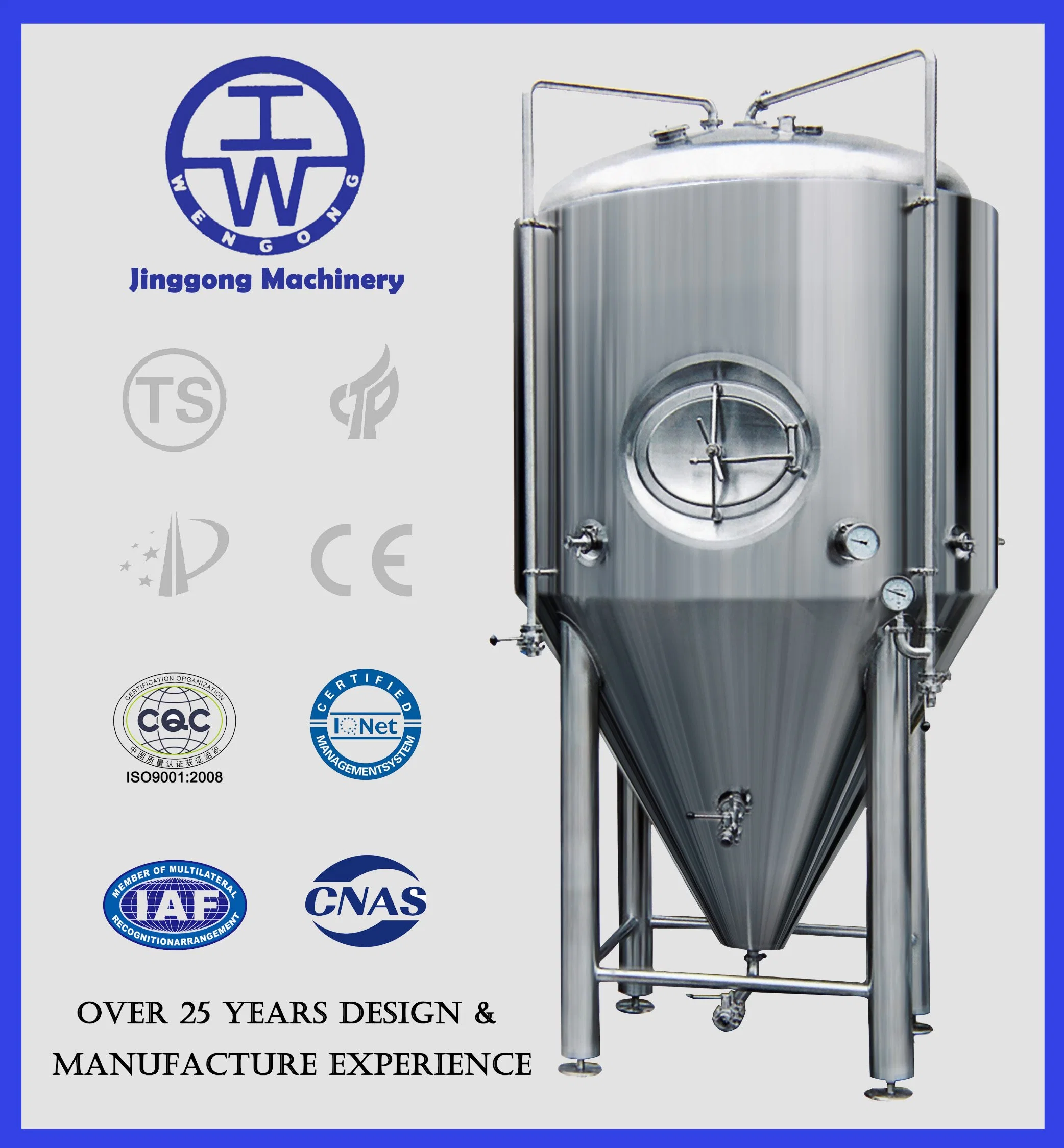 100L - 500hl Fermentador para a Indústria de Bebidas de Cerveja