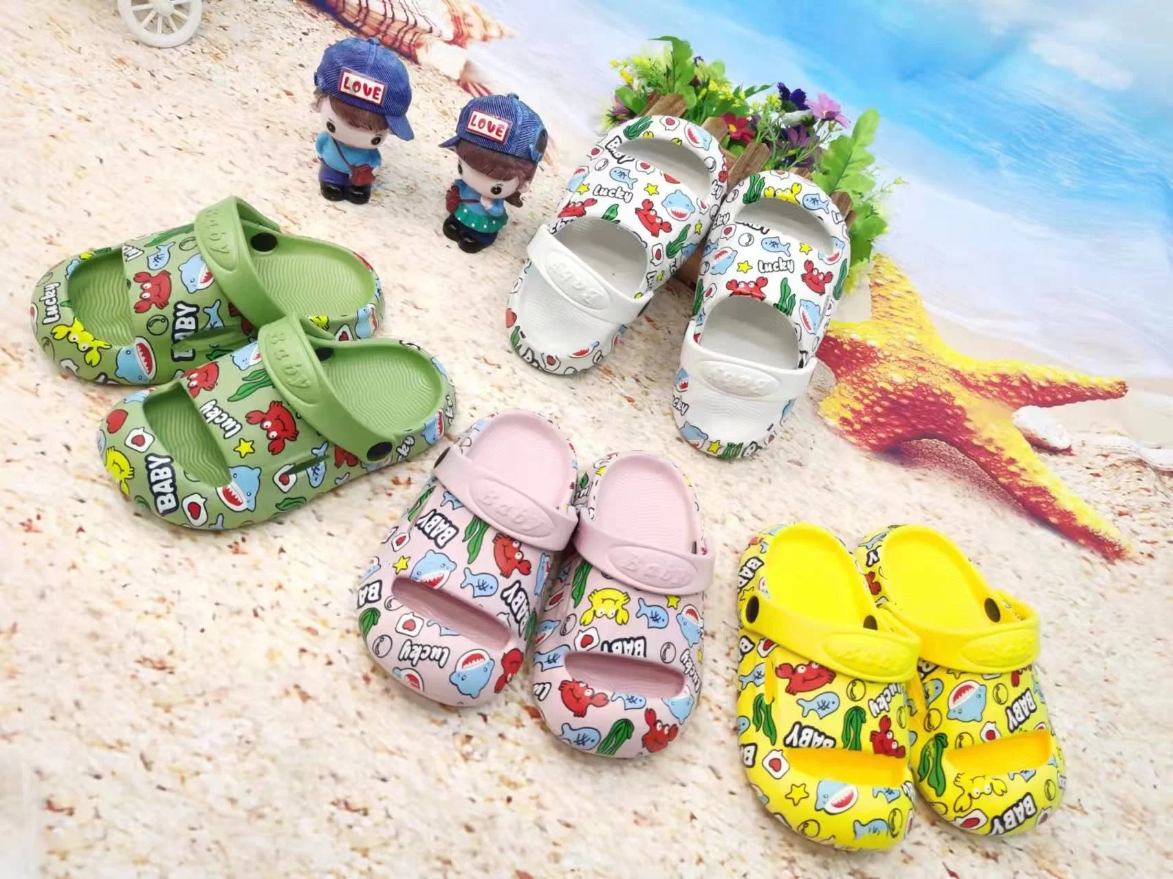 Hot Selling Wholesale/Supplier Custom Slide Non-Slip Home Outdoor Fashion Boys and Girls Shoes Baby Slippers