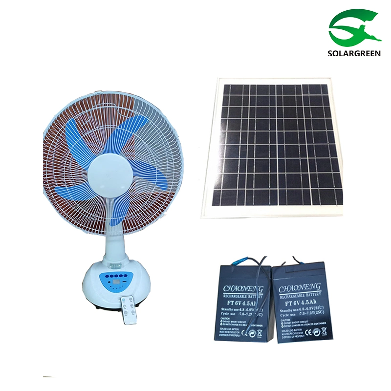 Factory Electric Rechargeable Power Table Fan 12/16inch Portable Solar Energy Fan