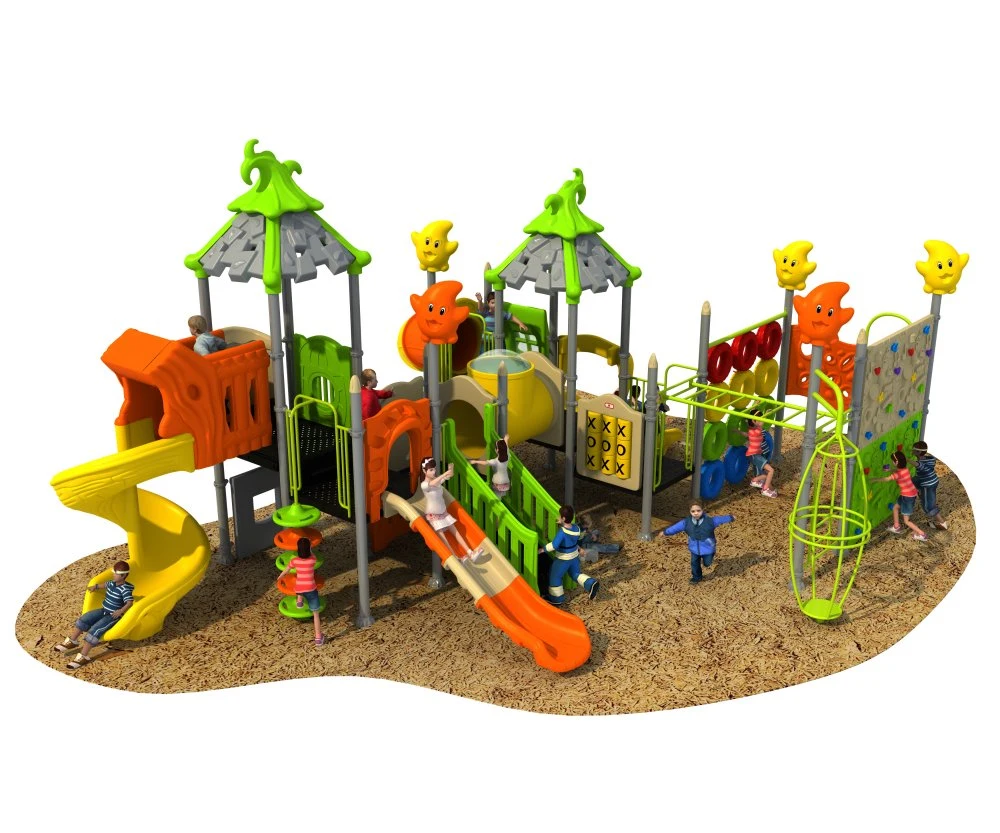 Les enfants Aire de jeux extérieur/intérieur Faites glisser l'exercice de l'équipement OEM / ODM Style magique du parc avec aire de jeux de la structure d'escalade