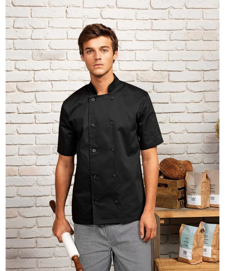 Wholesale OEM Customized Food Catering Professional Top Work Shirt Black White Gray 3m Restaurant Cafe Hotel Bakery Chef Uniform