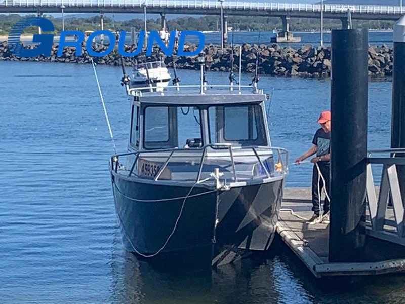 8.50m 28FT Barco de Pesca de Alumínio sem Pintura com Cabine Fechada e Teto Rígido à Venda