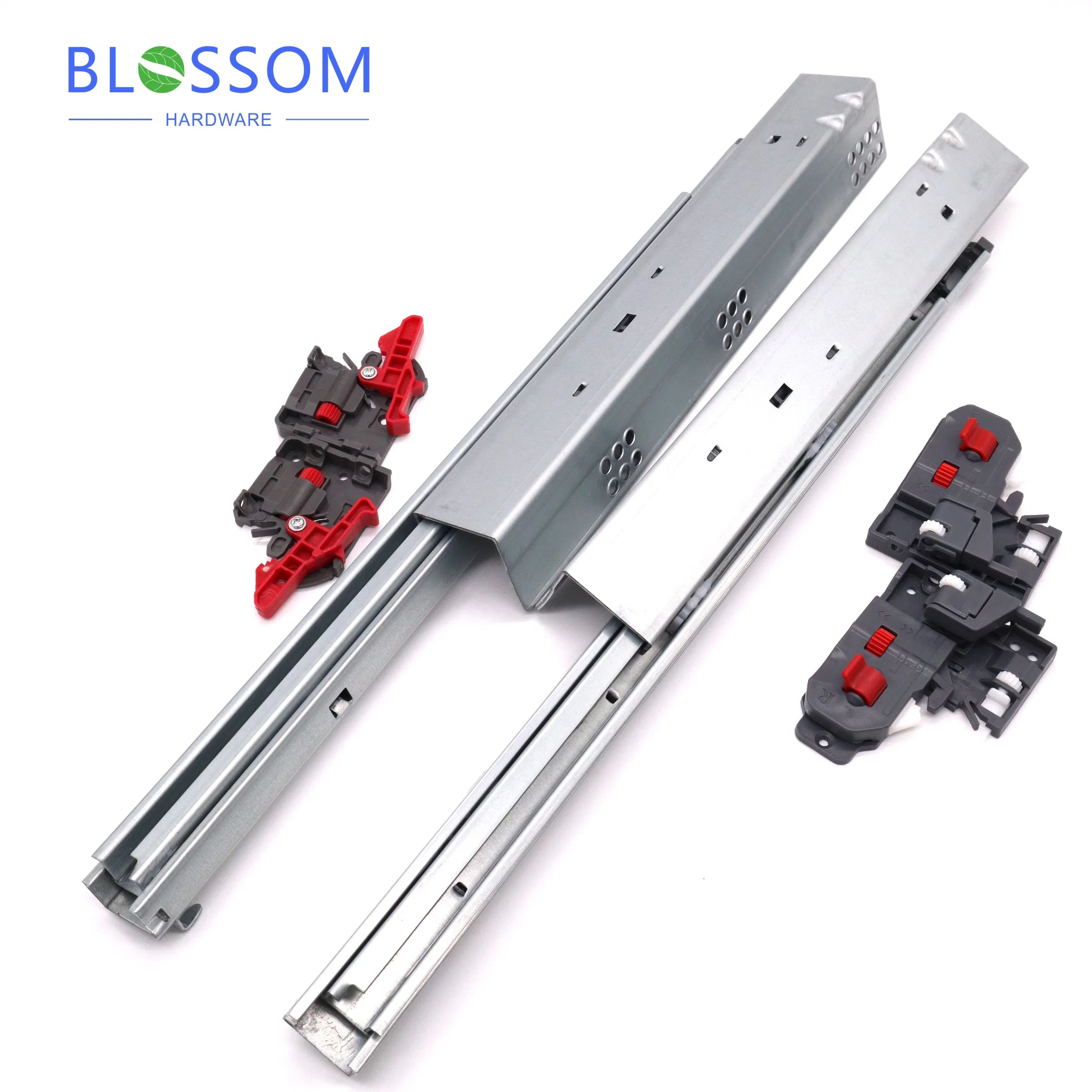 Full Extension Hydraulic Soft Closing Undermount Drawer Slide Rail Cabinet Drawer Slide Channel Cold Rolled Steel