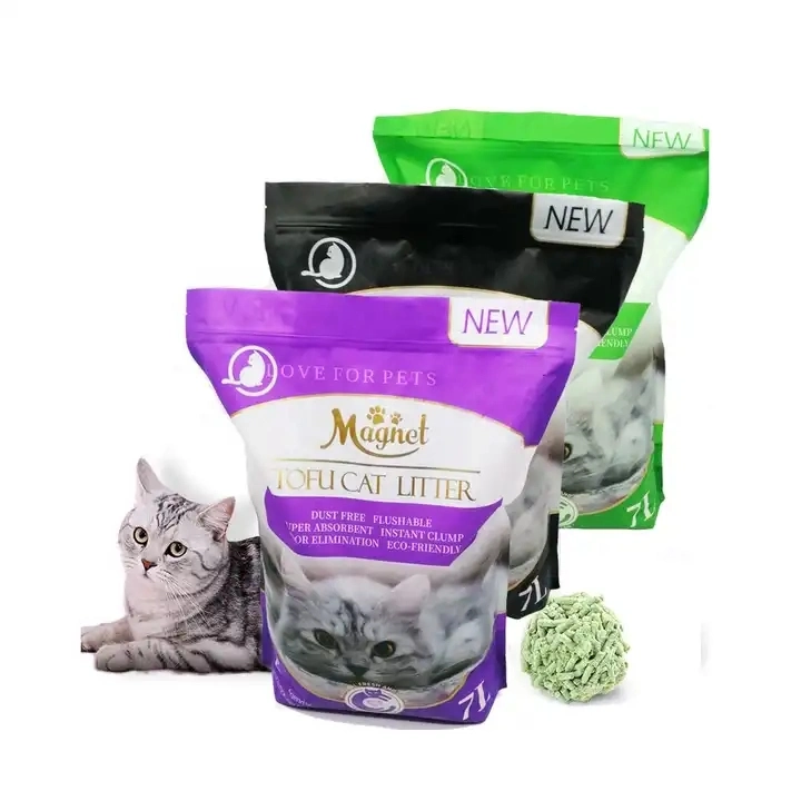 Natural Plant Organic Based Custom Package Popular Fragrance Flushable Tofu Cat Litter