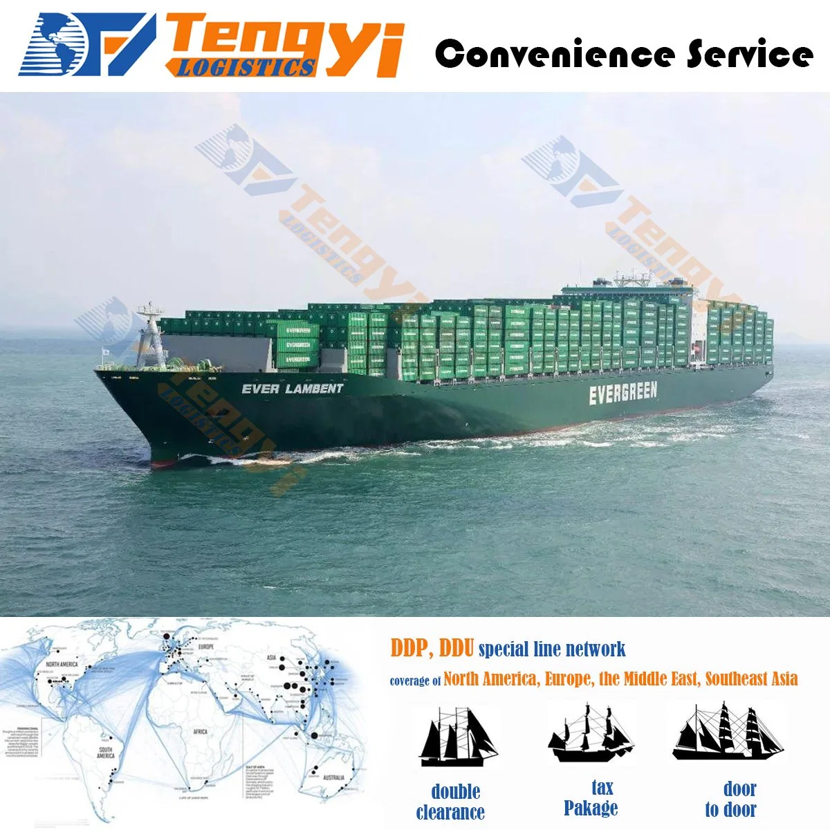 China DDP Freight Forwarder Sea Freight Shipping Rates From China to Kingston/Guelph Canada/Worldwide