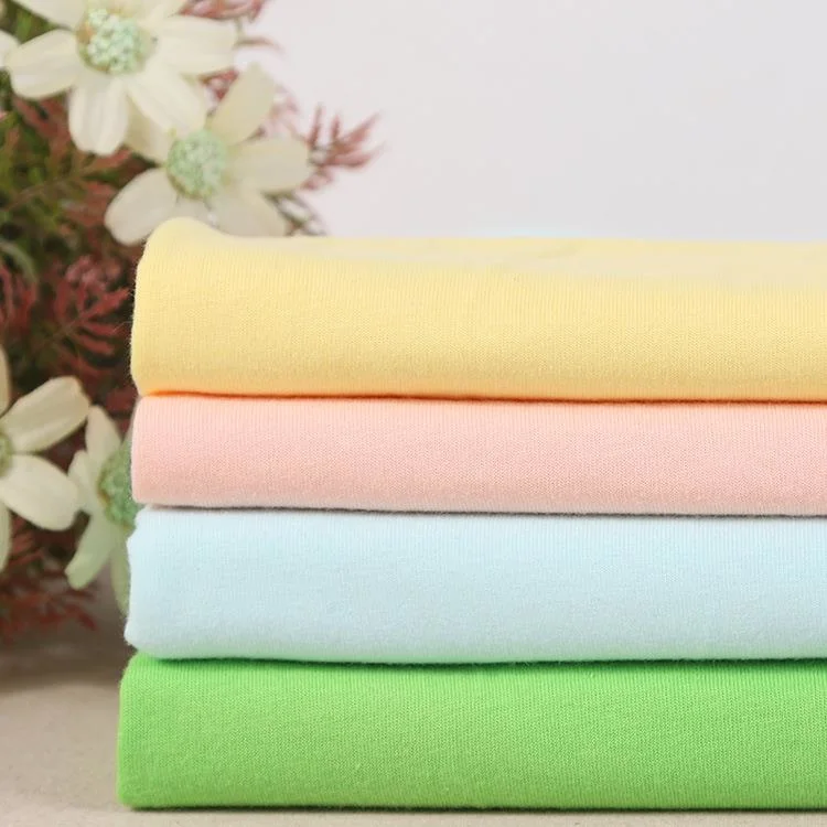 Wholesale/Supplier Cotton Textile Fabric Cotton Spandex Jersey Fabric for T-Shirts Underwear