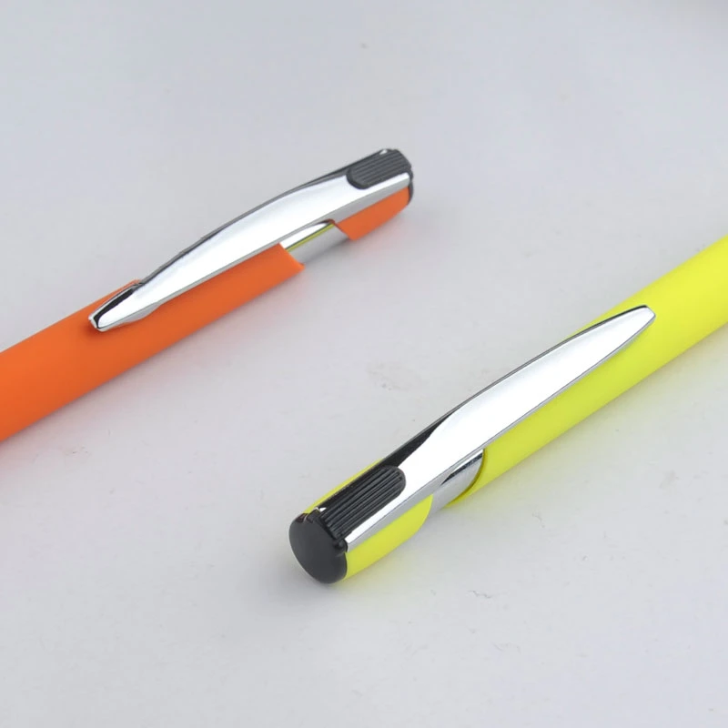 Wholesale Personalised Logo Rubber Frosty Promotional Plastic Ball Point Pen