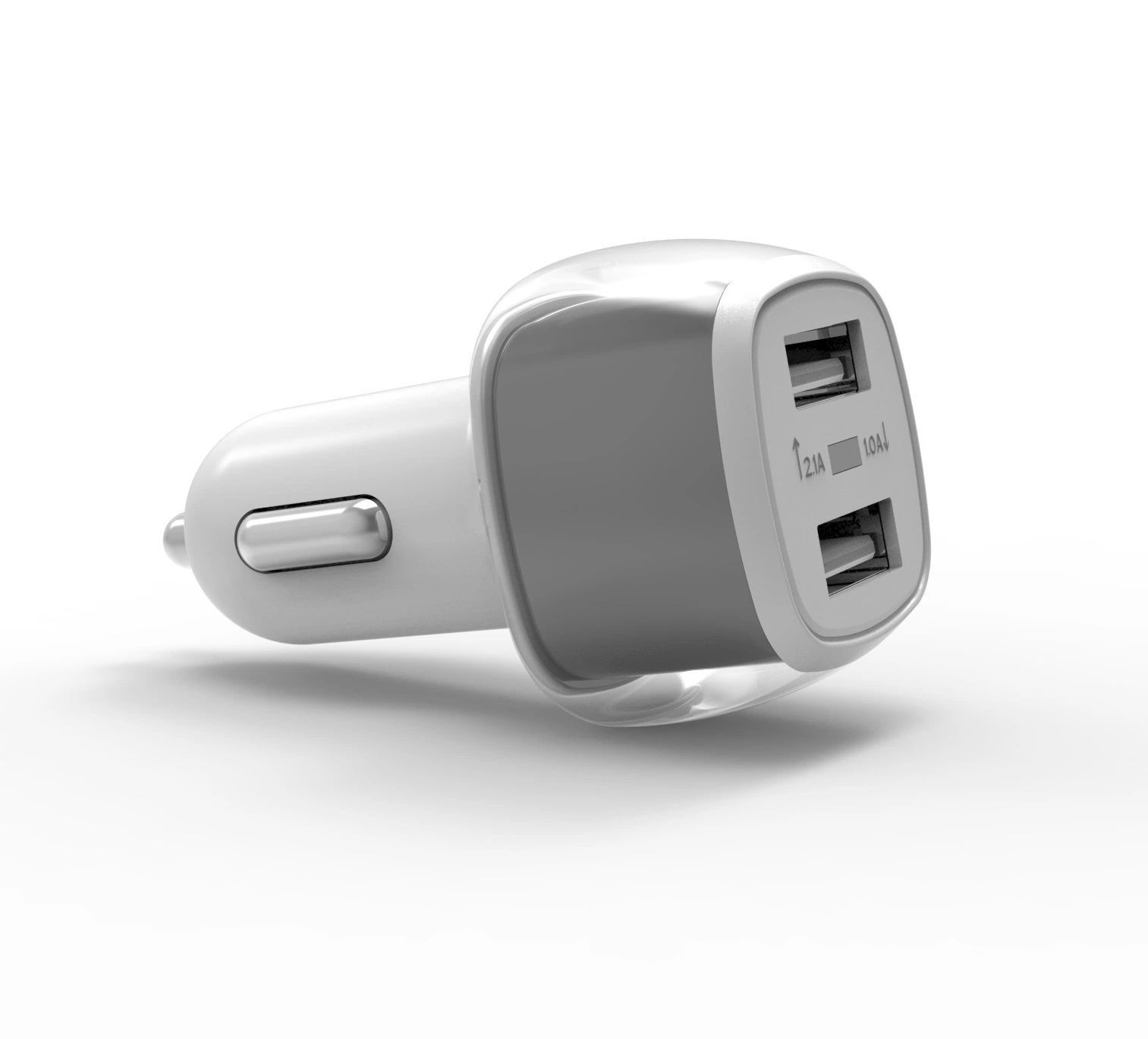 Adaptador de cargador USB personalizado para coche puertos dobles Cargador de carga rápida