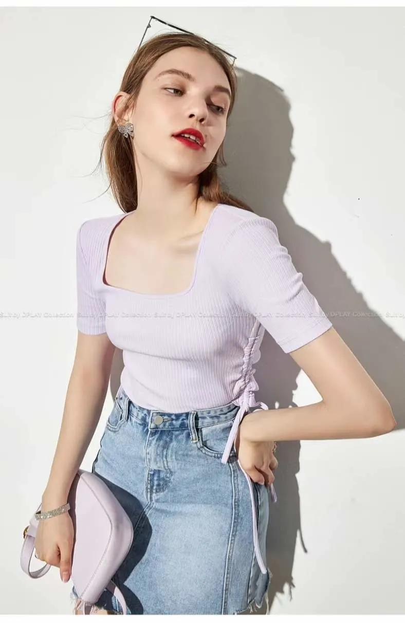 Hot Selling Original Factory Purper Pink Color 100% Polyester Knitted Rib Fabric for Knitted Shirt