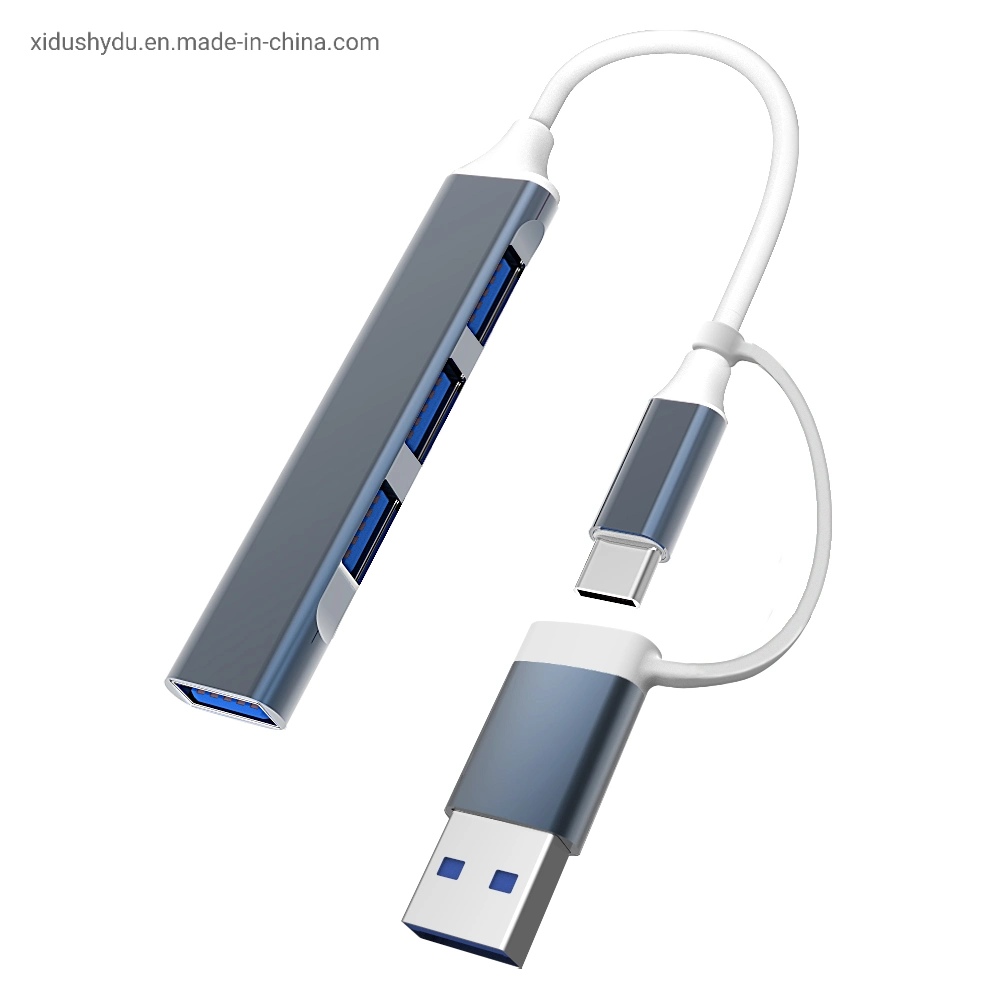 USB C Hub 1 to 4-Port Docking Station Type Hub