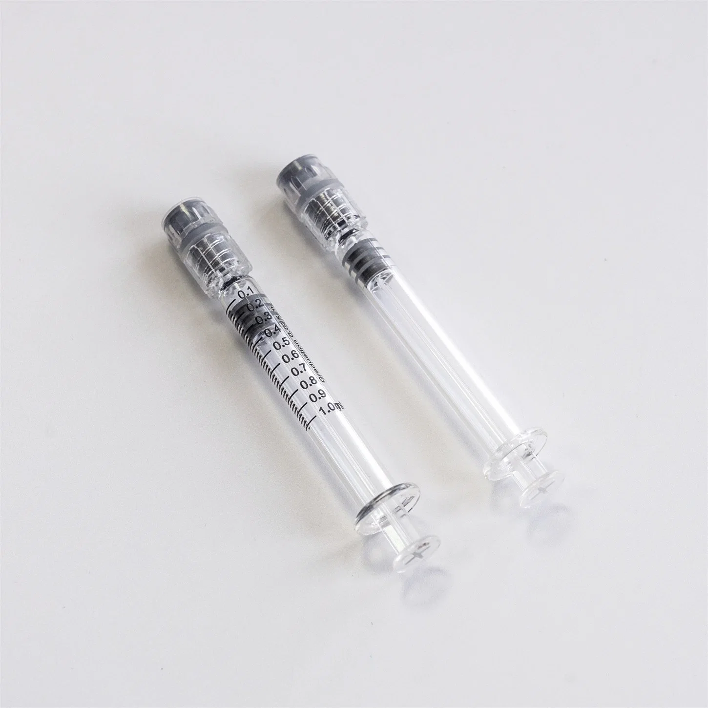 Medical Disposable Printing Luer Lock/Luer Slip/Needle Plastic/Metal Rod Glass Prefilled Syringe with Printing