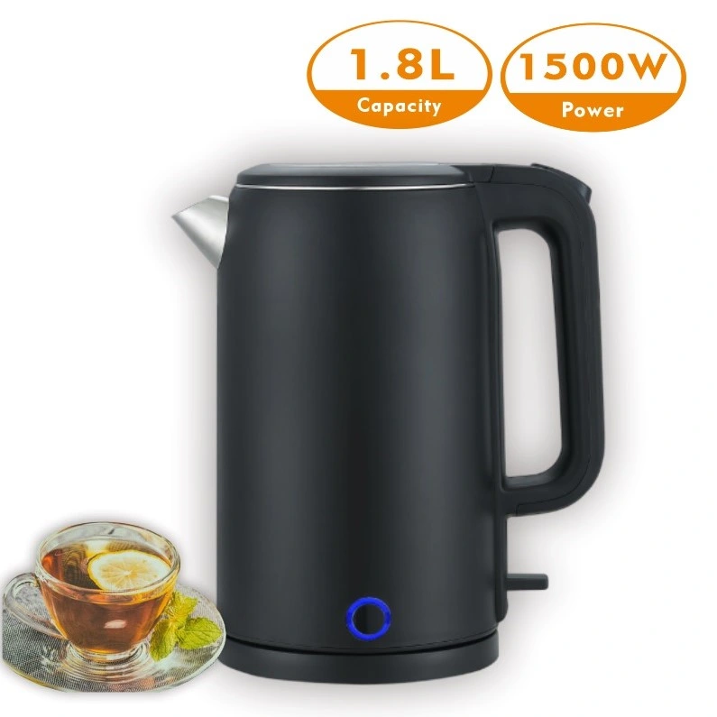 Household Appliance with Plastic and Stainless Steel Material Electric Kettle 1.8L Wide Refilling Mouth