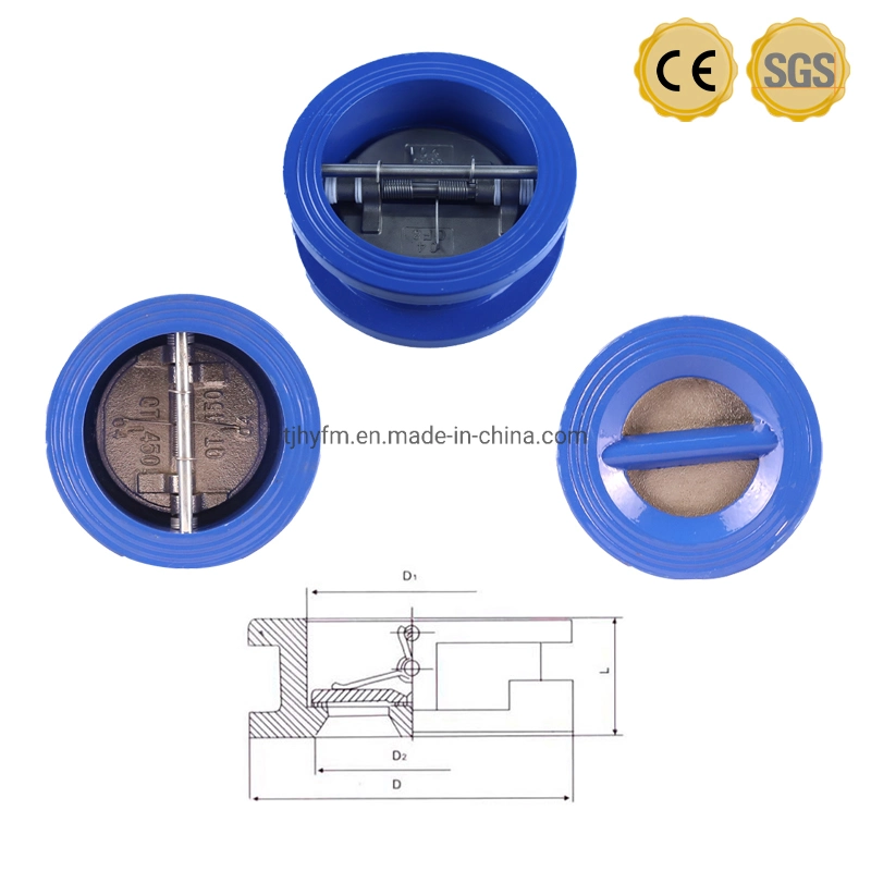 Manufacturer Hh47X Ductile Iron DN400 DN700 Tilting Disc Non Return Hydraulic Water Sewage Check Valve for Water Pump