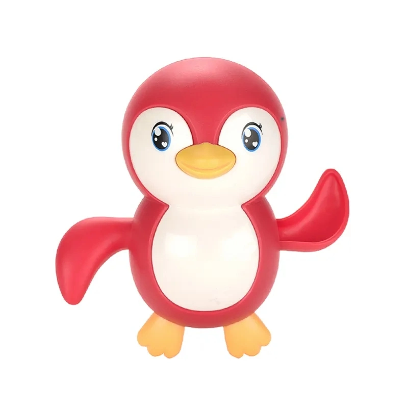 Jouets de bain intéressants pour bébé, jouets de salle de bain colorés et mignons en forme de pingouins, cadeau en plastique pour enfants, jouets de chaîne pour jouer dans la salle de bain.