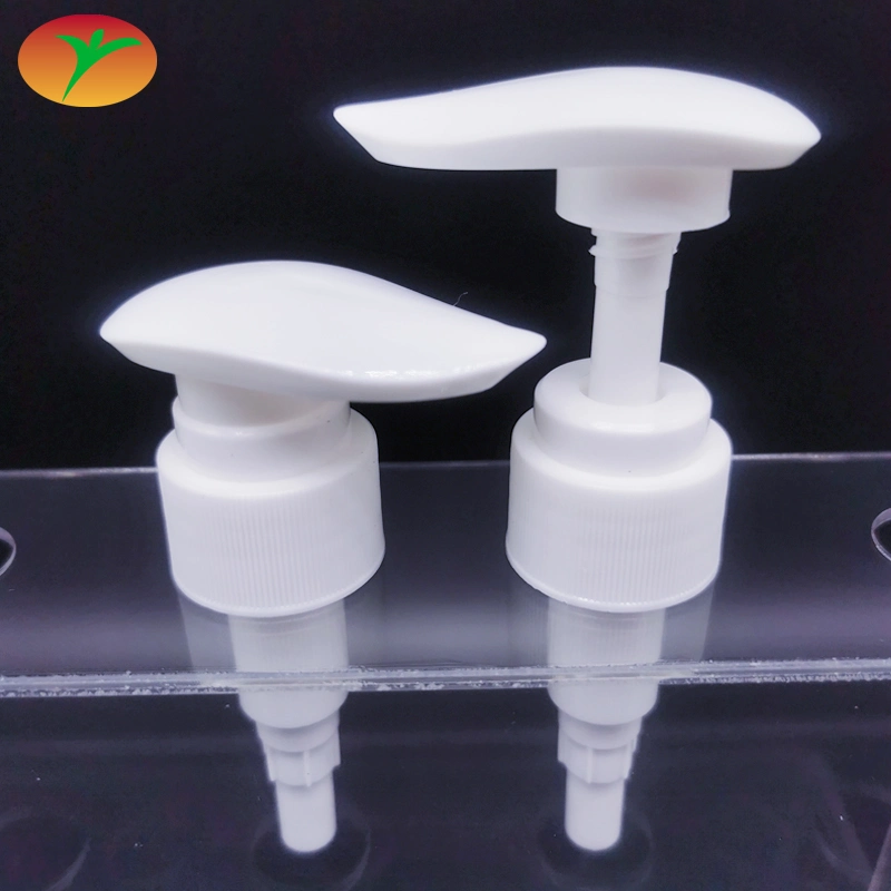 Ribbed Screw Lotion Pump of White Plastic Shampoo Bottle Pump