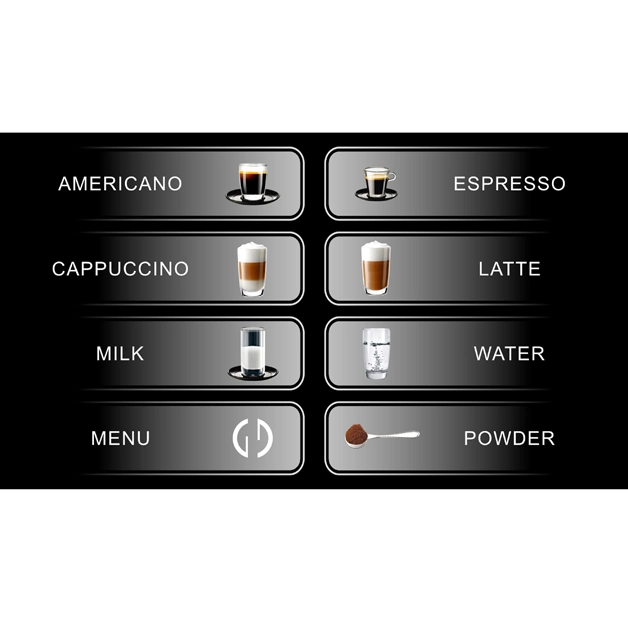 Commercial Fully Automatic Coffee Machine Professional Coffee Maker for Cappuccino/ Latte/ Americano/Espresso/Hot Water/Milk Foam