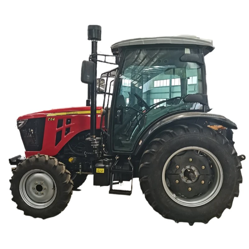 La agricultura de la rueda de la granja de Maquinaria Agrícola Tractor compacto multiusos 70Cv 4WD con cabina