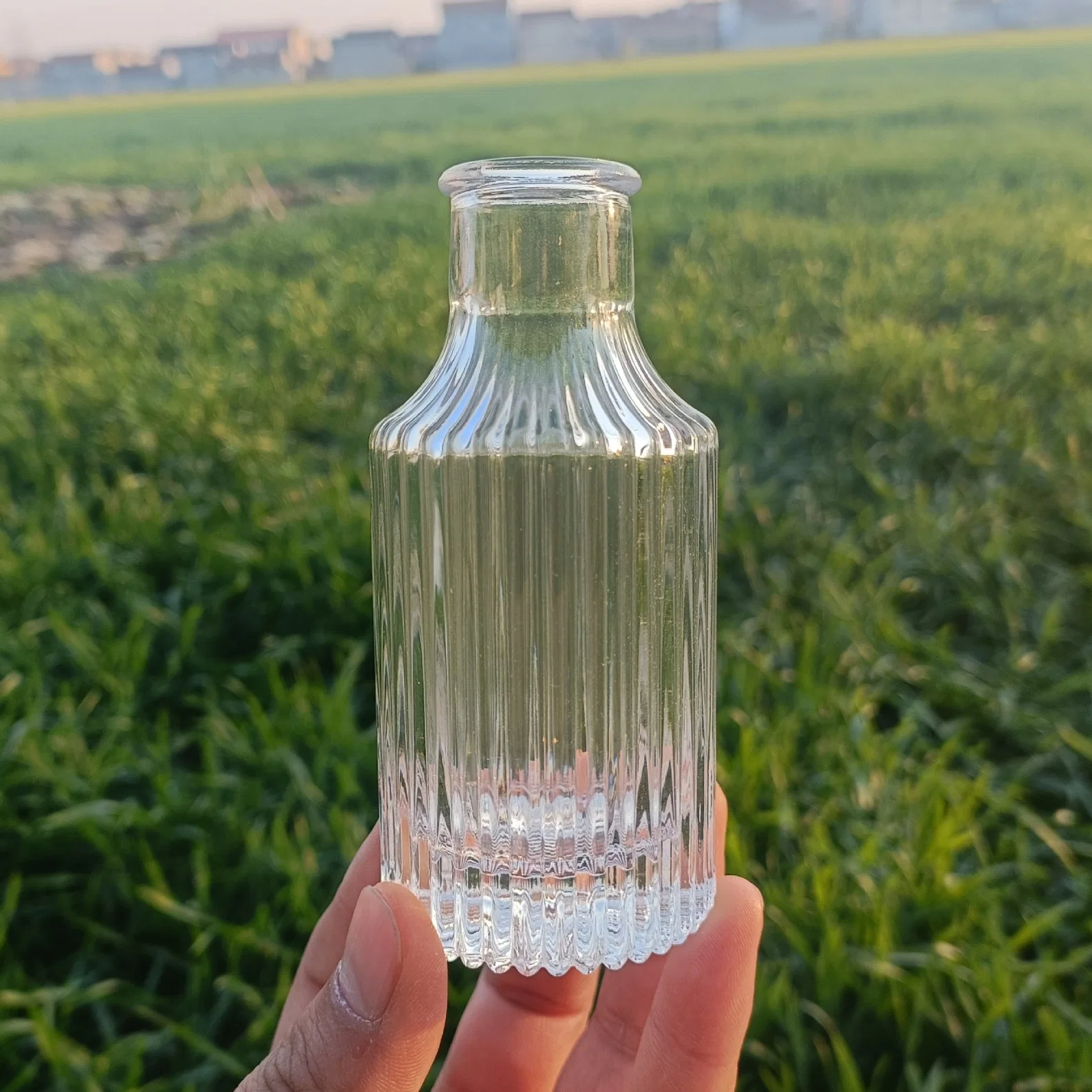 100ml Aroma Diffuser Fragrance Vertical Stripe Glass Bottle Air Freshener Fragrance Accessories