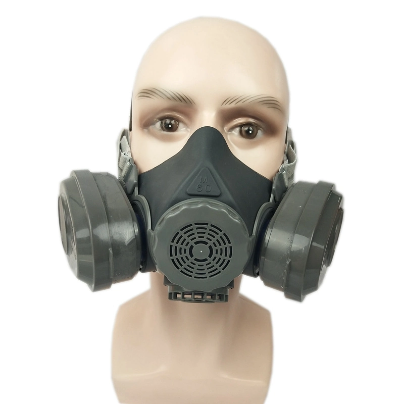 Fabric En140 Certified Rubber Silicone Half Face Gas Mask Painting