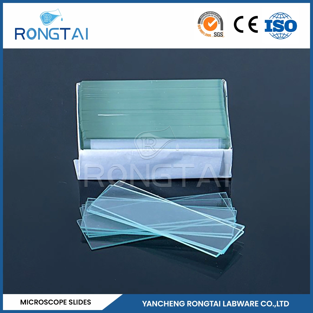 Rongtai Medical and Laboratory Consumables Factory Circular Microscope Slides China 7101 7102 7105 7107 7109 стеклянный микропрепарат в лаборатории