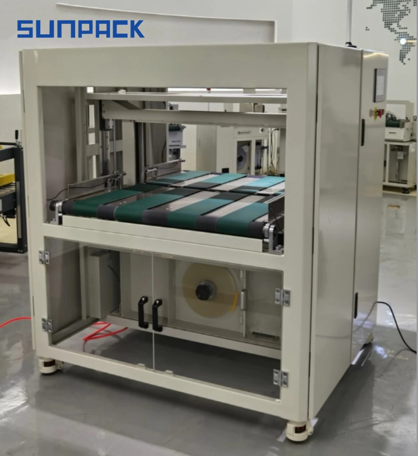 Sunpack Big Arch Embalagem Carton Cartonada automática sistema de bandagem de máquina Com tampo de mesa para cinto