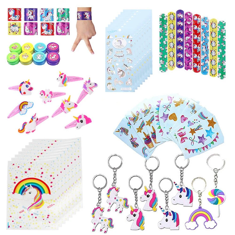 Unicorn Tema Kids Parte Favor Dom tatuagem autocolante decorações Stampers Suprimento de terceiros