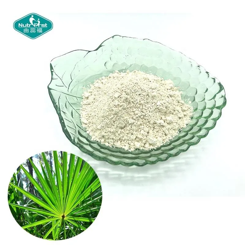 Total 25 %/45 % des acides gras en vrac d'alimentation de l'usine professionnels chinois Saw Palmetto Extrait de fruits en poudre