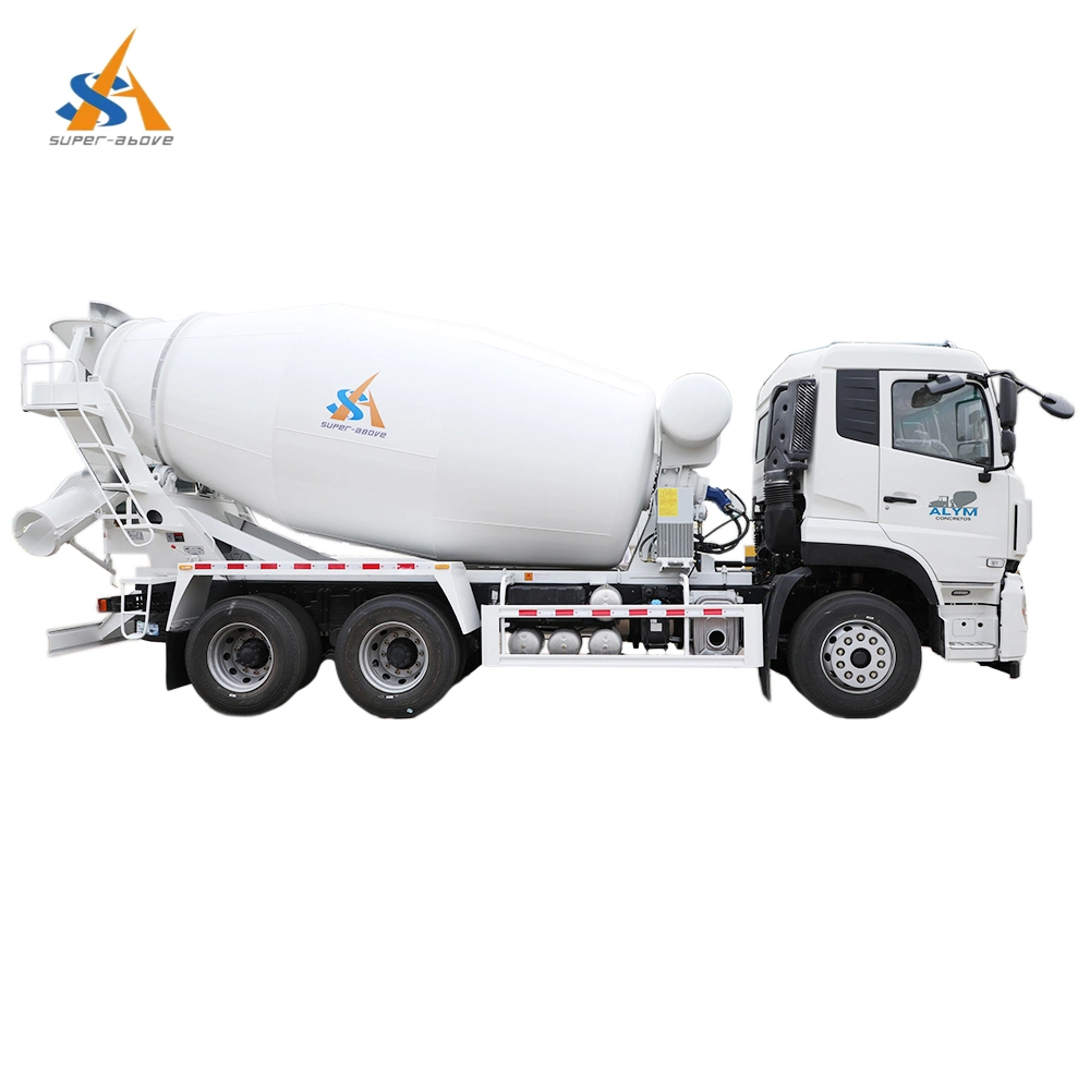 Camion malaxeur à béton Super-Above avec tambour prêt à la vente, camion malaxeur à béton mobile de 8m3, 12m3, 20m3 avec chargement automatique.