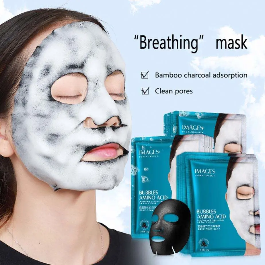 Deep Purifying Oil Control Skin Rejuvenation Shrink Pore Facial Mask Bubble Sheet