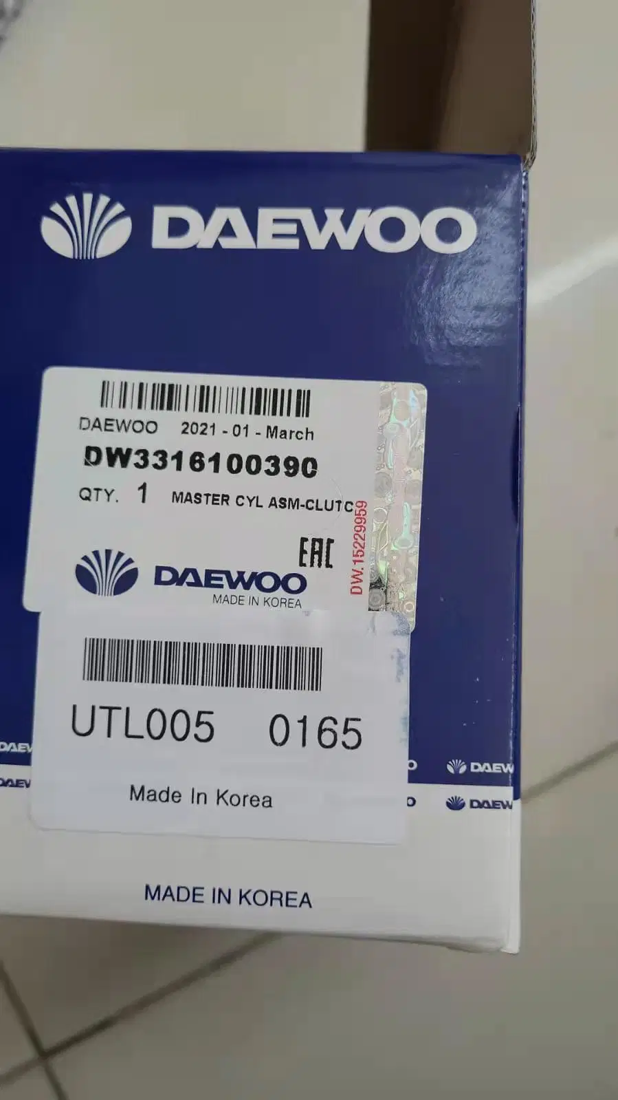 Запчасти Tata Daewoo для сцепления ASM главного цилиндра Daewoo 3316100390/3316100380