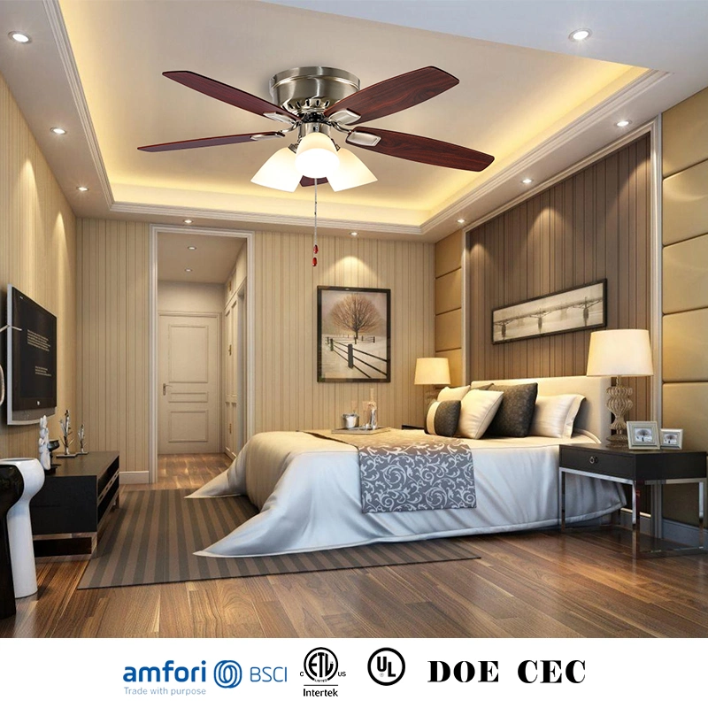 Wholesale/Supplier Factory Price AC Motor Pull Chain Switch Modern Ceiling Fan with Light