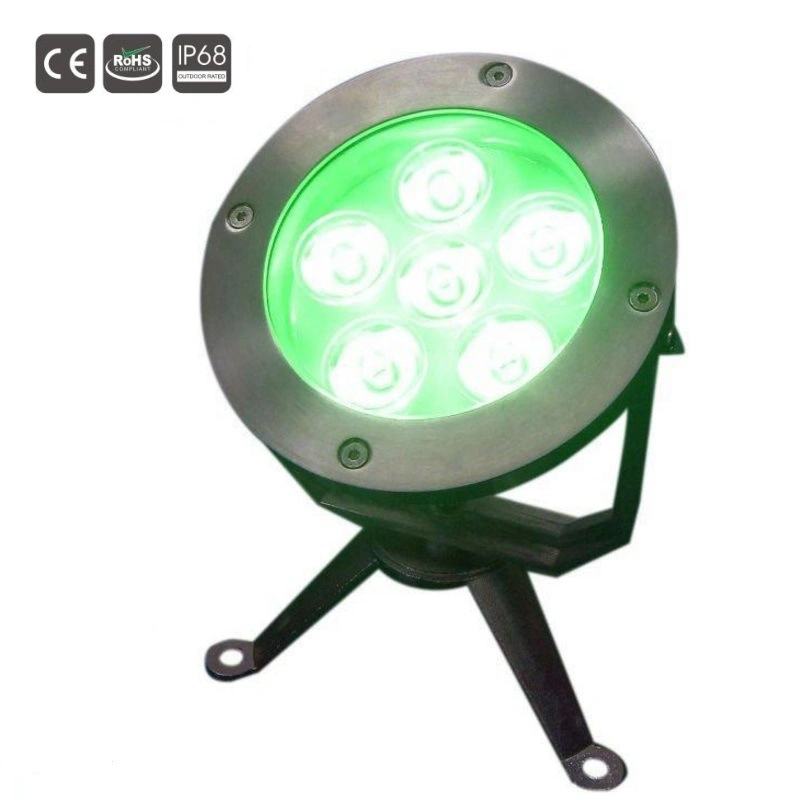 18W68 12~24 IP V RGB LED tricolor de la luz subacuática