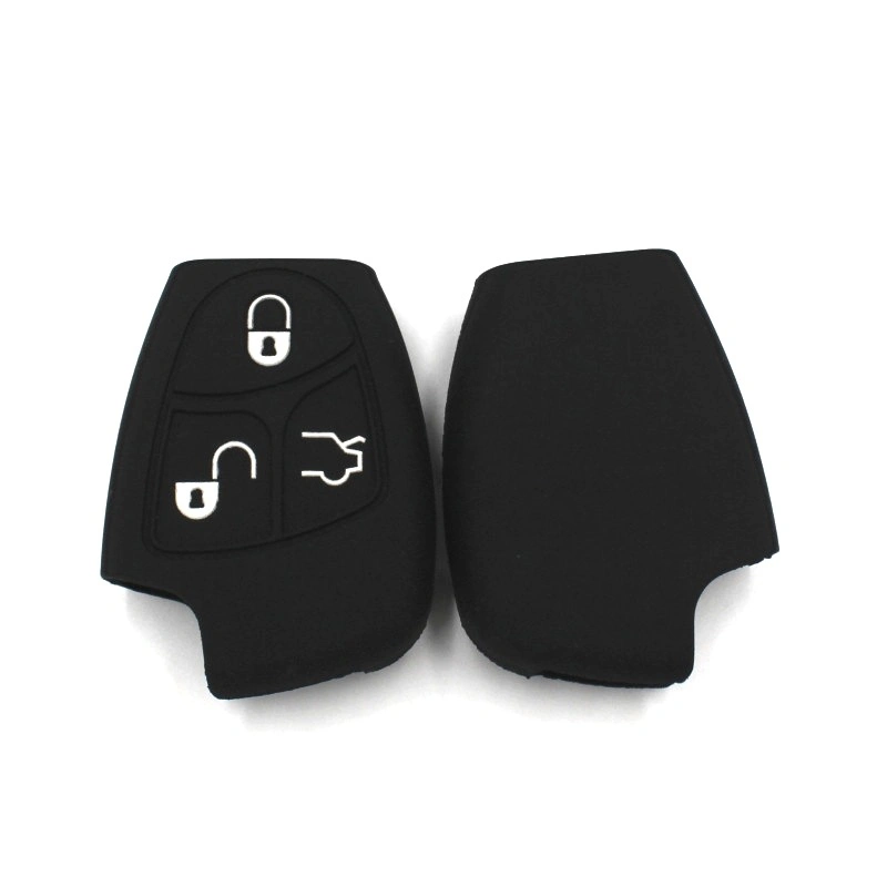 3 Buttons Silicone Car Key Cover Baag for Mercedes Benz