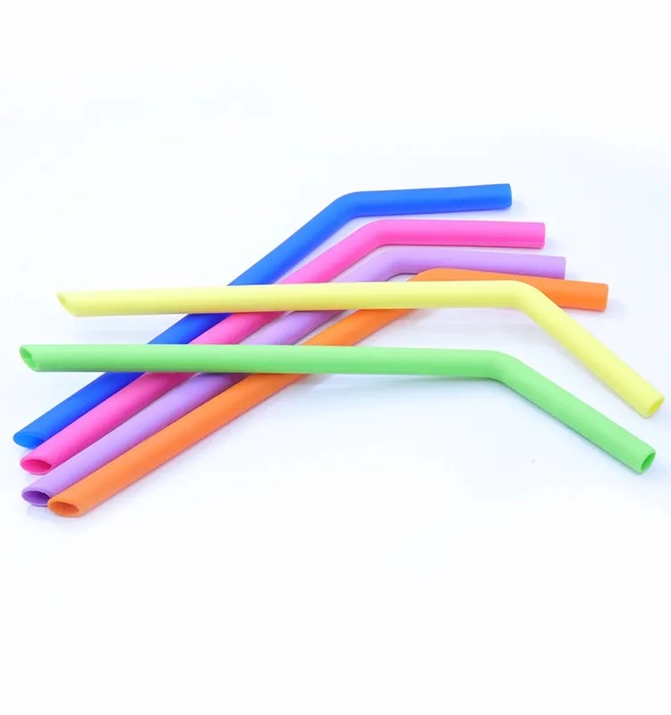 Portable Food Grade Eco Friendly Collapsible Bend Silicone Drinking Reusable Straw