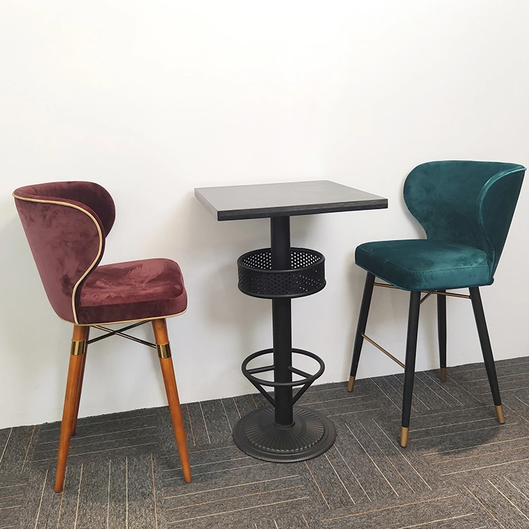 Bar Stools Household High Stools Square Dining Chairs Modern Cafe Tables